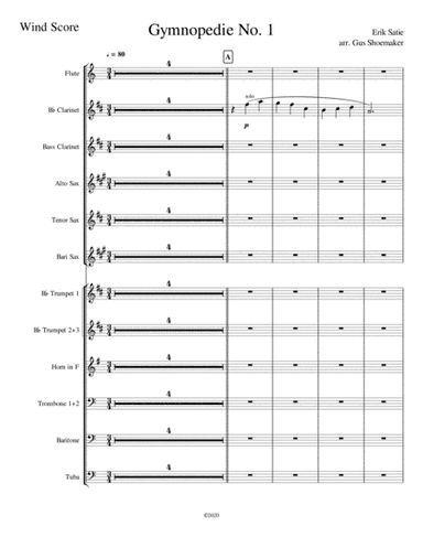 Gymnopedie No. 1 - Marching Band Arrangement (arr. Gus Shoemaker)