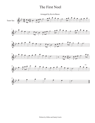 The First Noel - Tenor Sax (arr. Kevin Busse)
