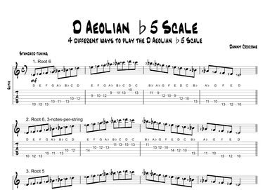 D Aeolian b5 Scale (4 Ways to Play)