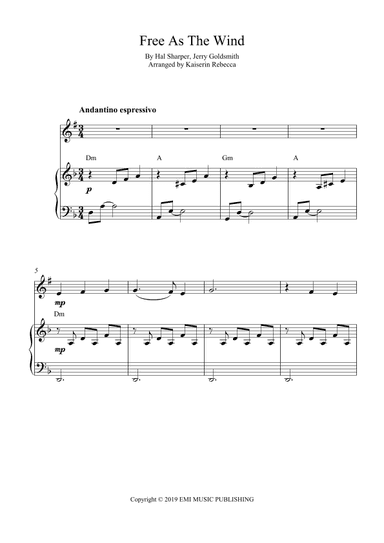 Free As The Wind (arr. Kaiserin Rebecca)
