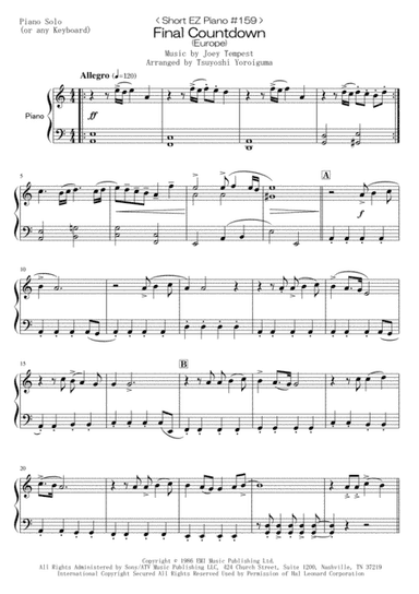 Final Countdown (arr. Tsuyoshi Yoroiguma)