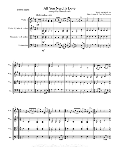 All You Need Is Love (arr. Sherry Lewis)