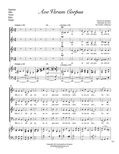 Ave Verum Corpus