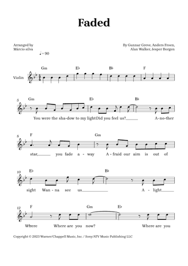Faded (arr. Márcio Silva)