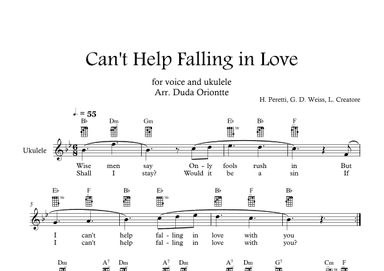 Can't Help Falling In Love (arr. Duda Oriontte)