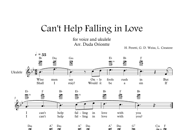 Can't Help Falling In Love (arr. Duda Oriontte)