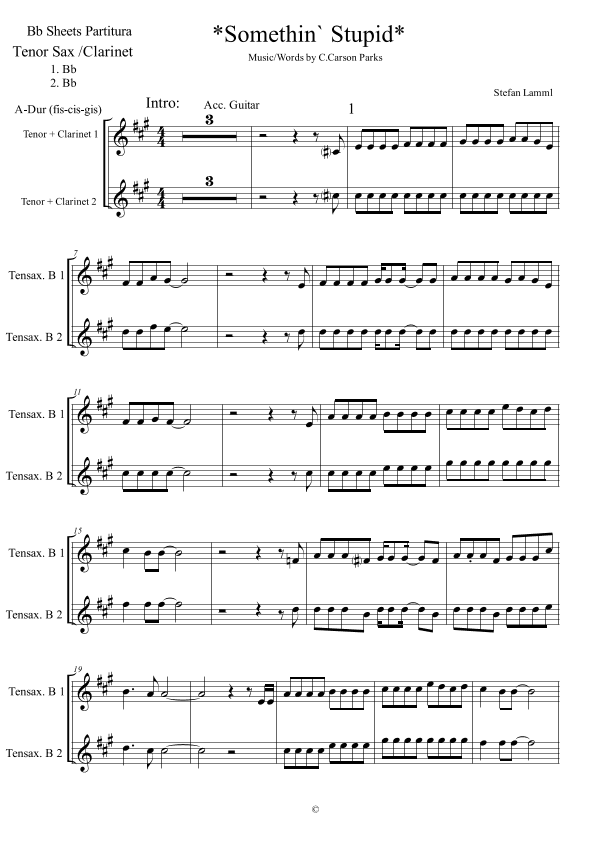 Somethin' Stupid (arr. Stefan Lamml)