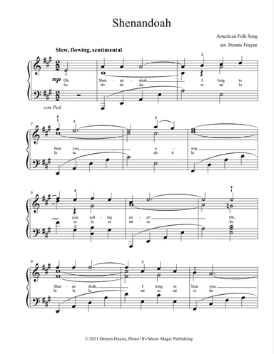 Shenandoah (arr. Dennis Frayne)