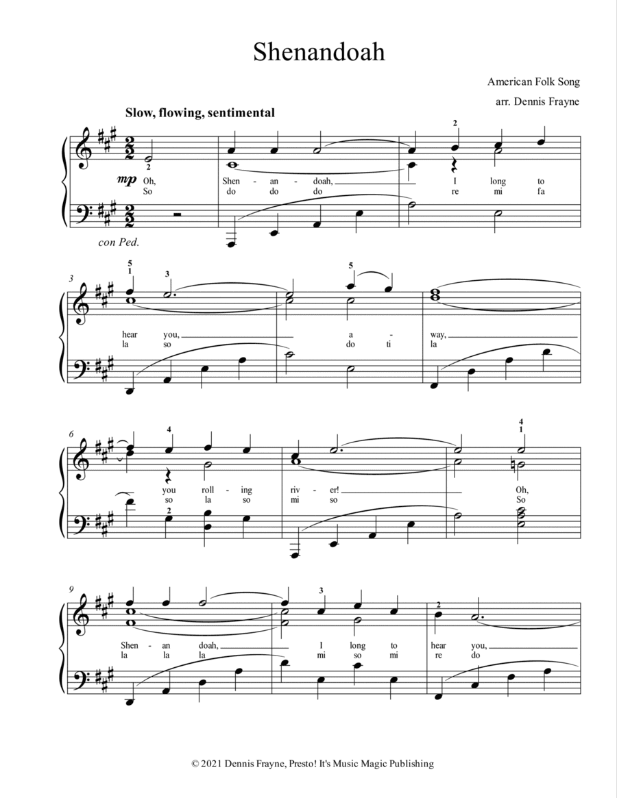 Shenandoah (arr. Dennis Frayne)