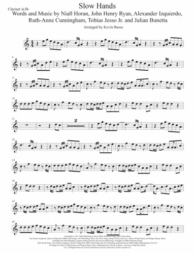 Slow Hands (arr. Kevin Busse)