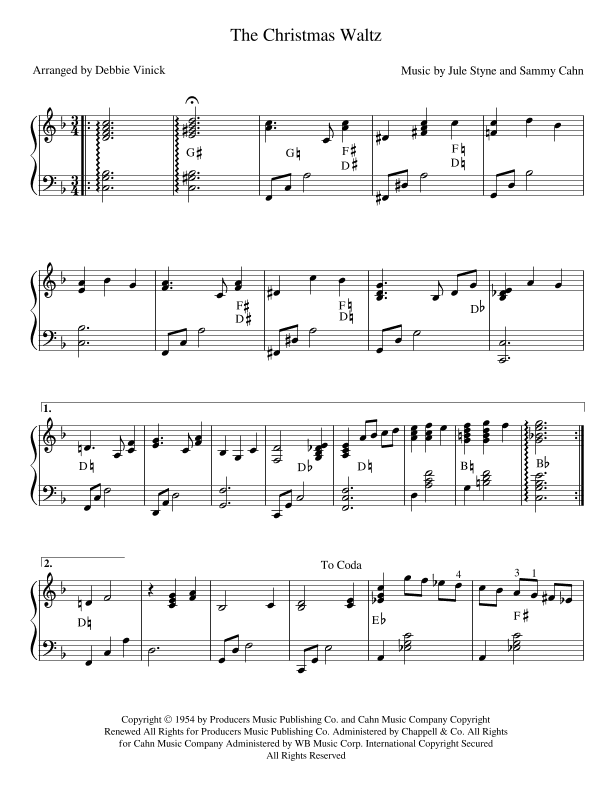 The Christmas Waltz (arr. Debbie Vinick)