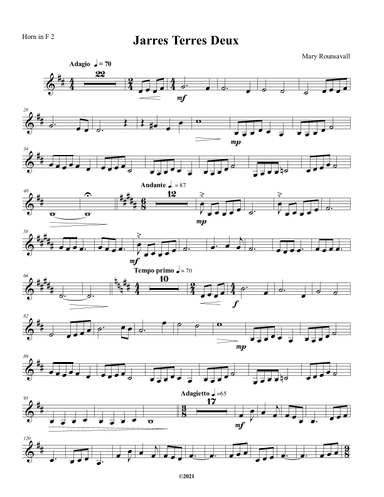 Jarres Terres Deux: FRENCH  HORN  2 PART
