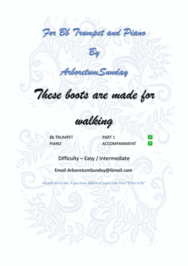 These Boots Are Made For Walkin' (arr. Mr Scribe)