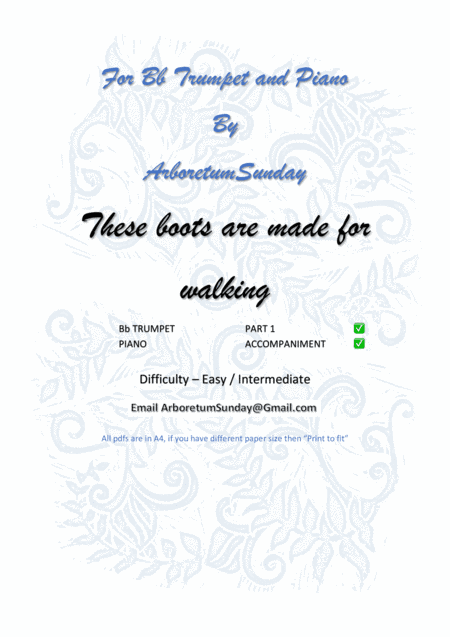 These Boots Are Made For Walkin' (arr. Mr Scribe)