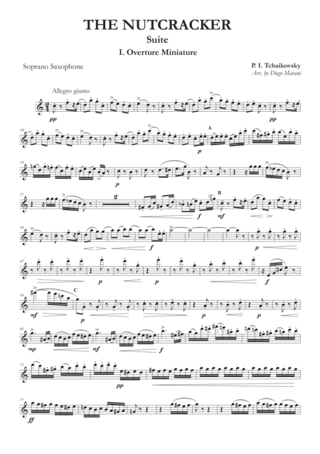 "Miniature Overture" from Nutcracker Suite for Saxophone Quartet (arr. Diego Marani)