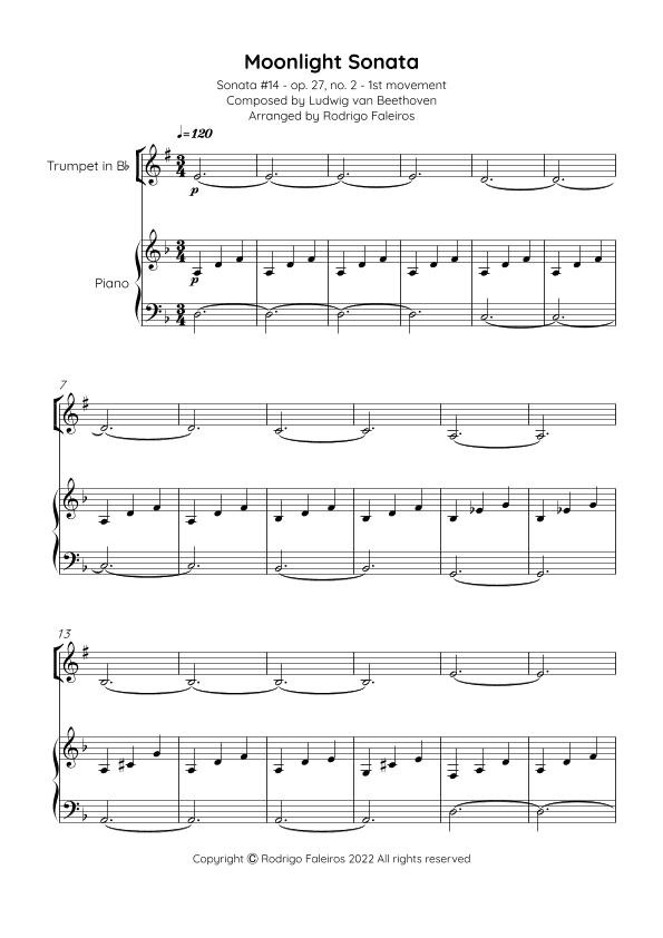 Moonlight Sonata (arr. Rodrigo Faleiros)