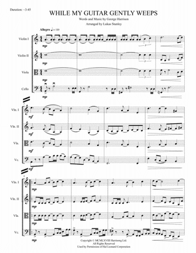 While My Guitar Gently Weeps (arr. Lukas Stanley)