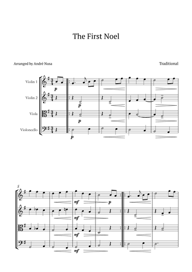 The First Noel (arr. André Nusa)