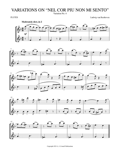 Variations on "Nel cor piu non mi sento," Variation No. 4 (arr. Mark Phillips)