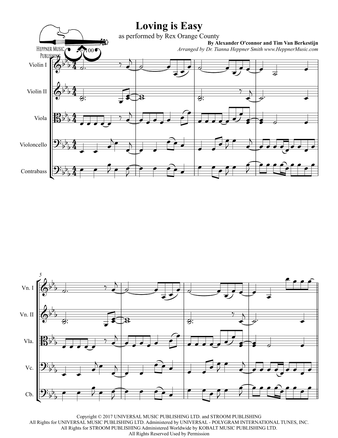 Loving Is Easy (arr. Dr. Tianna Heppner Smith www.HeppnerMusic.com)