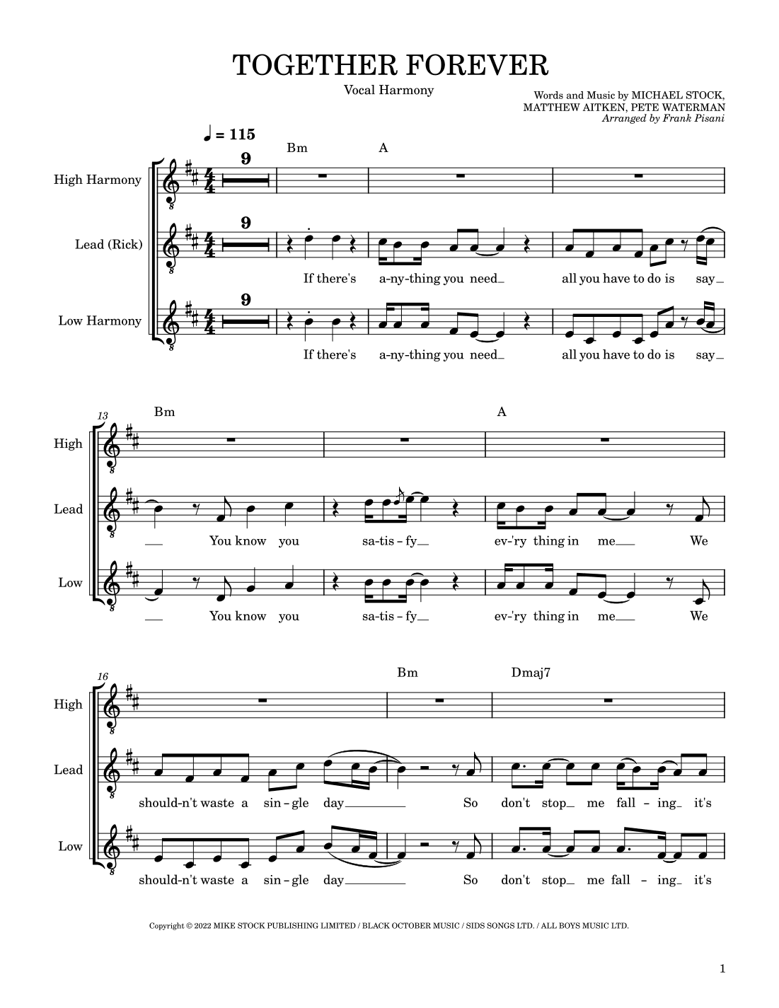 Together Forever (arr. Frank Pisani)