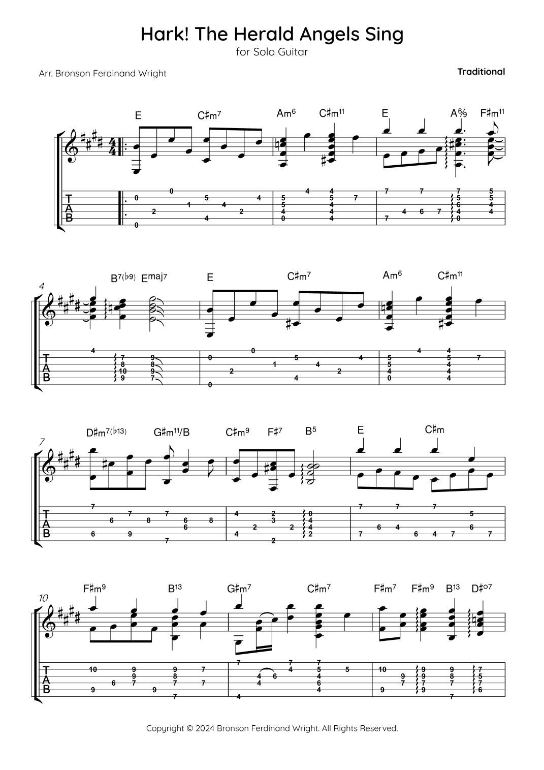Hark! The Herald Angels Sing (arr. Bronson Ferdinand Wright)