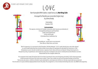 L-O-V-E (arr. James Brady Music)