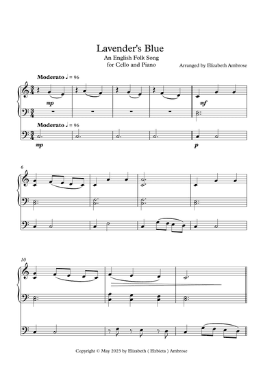 Lavender's Blue (arr. Elizabeth Ambrose)