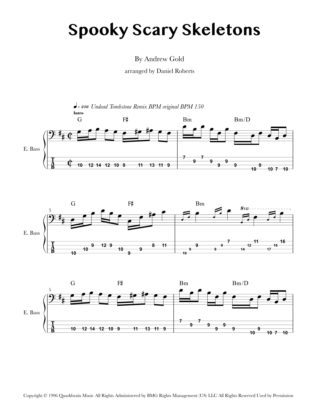 Spooky Scary Skeletons (arr. Daniel Roberts)