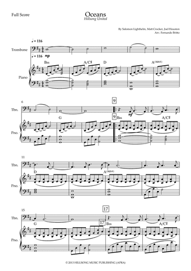 Oceans (where Feet May Fail) (arr. Fernando Britto)
