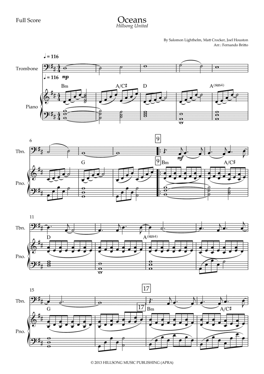 Oceans (where Feet May Fail) (arr. Fernando Britto)