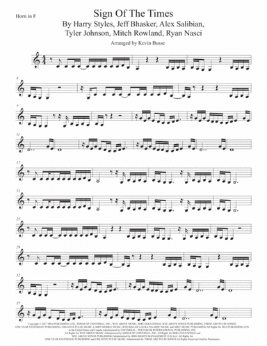 Sign Of The Times (arr. Kevin Busse)