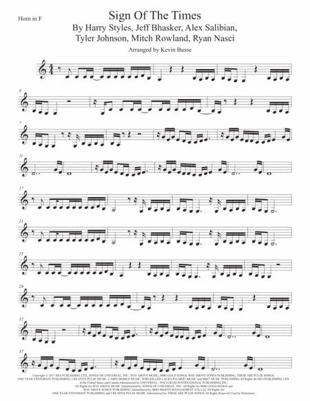 Sign Of The Times (arr. Kevin Busse)