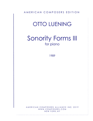 [Luening] Sonority Forms III
