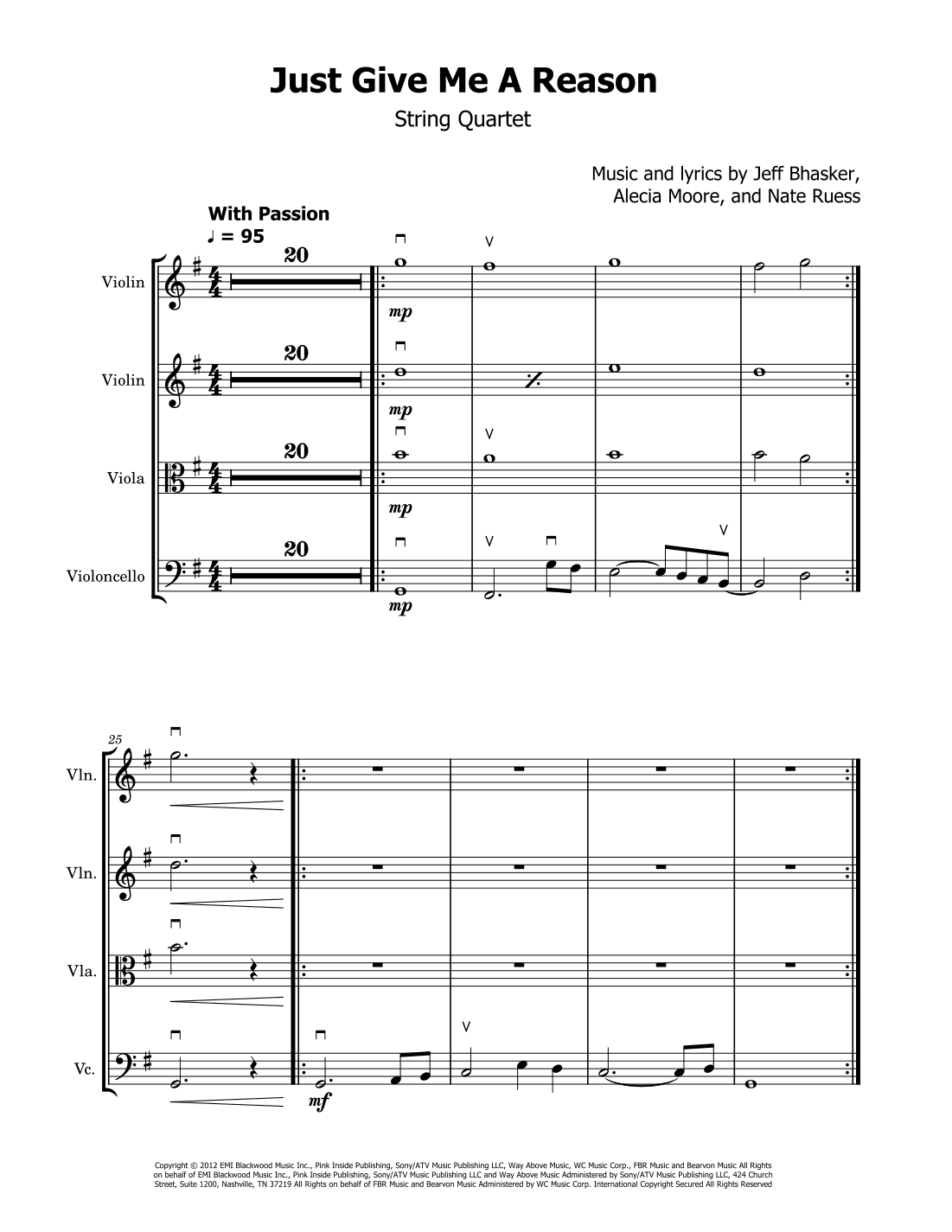 Just Give Me A Reason (arr. David Lartey)