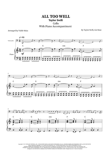 All Too Well (arr. Valdir Maia)