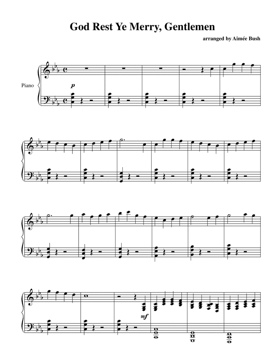 God Rest Ye Merry, Gentlemen (arr. Aimee Bush)