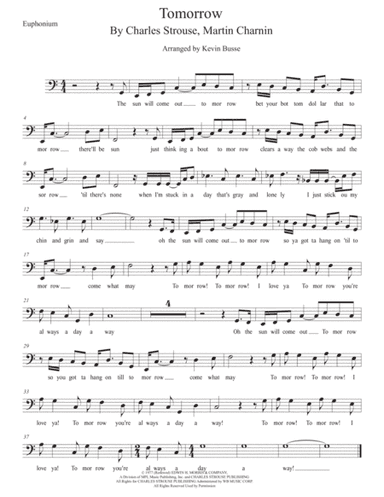 Tomorrow (arr. Kevin Busse)