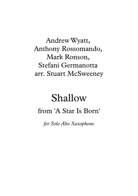 Shallow (arr. Stuart McSweeney)