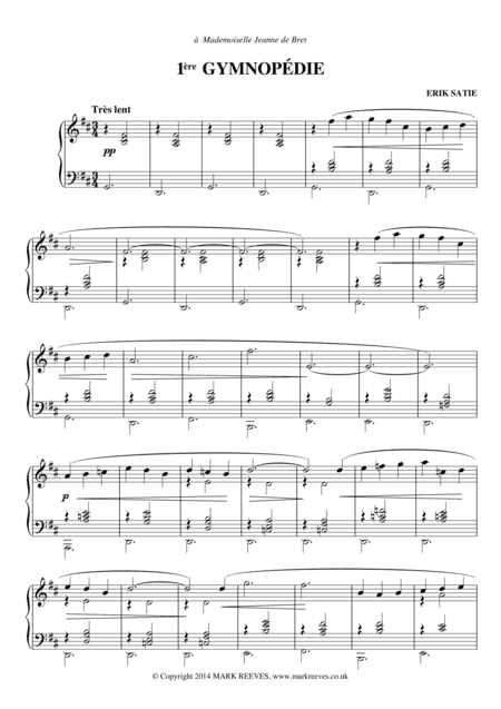 Gymnopedie No. 1 (arr. Mark Reeves)