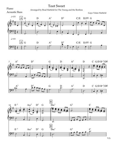 Toot Sweet (As heard on The Young and The Restless)