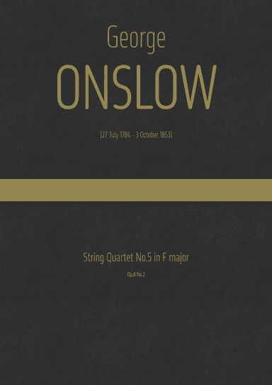 Onslow - String Quartet No.5 in F major, Op.8 No.2 (arr. J.G. Cucó Barber)
