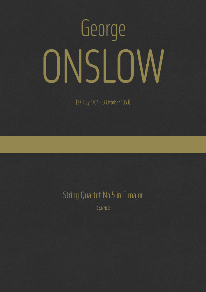 Onslow - String Quartet No.5 in F major, Op.8 No.2 (arr. J.G. Cucó Barber)