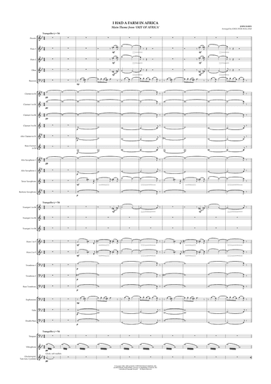 I Had A Farm In Africa (main Title) (arr. John Ivor Holland)