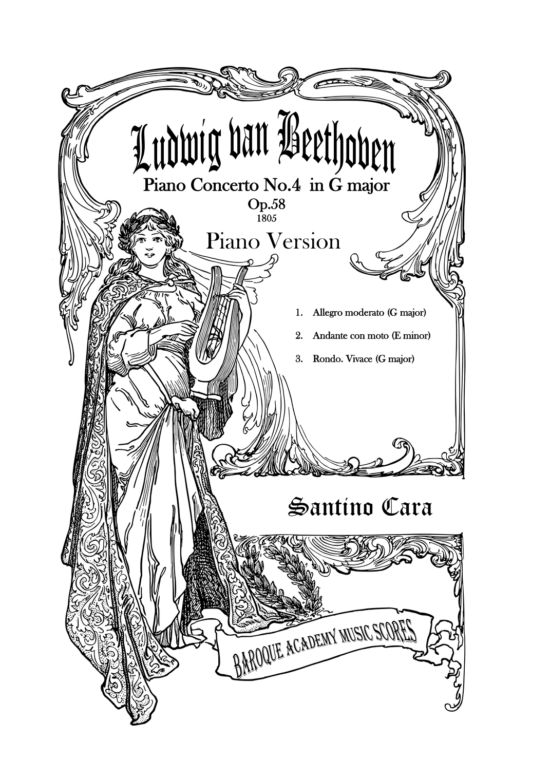 Beethoven - Piano Concerto No.4 in G major Op.58 - Piano Version (arr. Santino Cara)