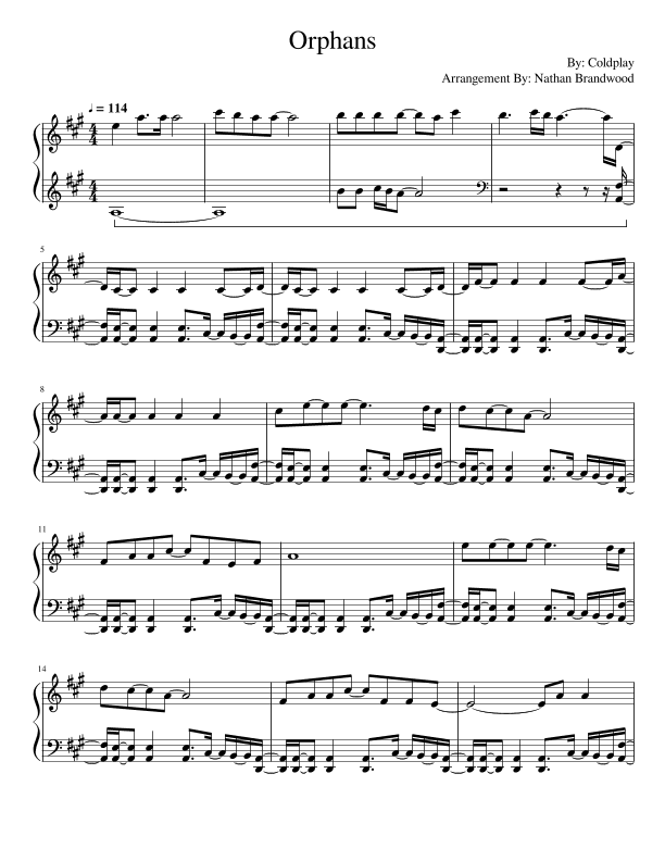 Orphans (arr. Nathan Brandwood)