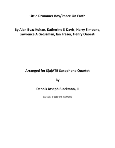 Little Drummer Boy/peace On Earth (arr. Dennis Joseph Blackmon, II)