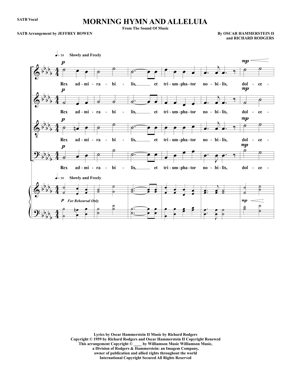 Morning Hymn And Alleluia (arr. Jeffrey Bowen)