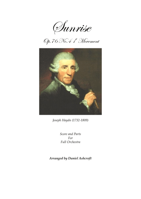 Haydn's 'Sunrise' Allegro con spirito - Score and Parts (arr. Daniel Ashcroft)