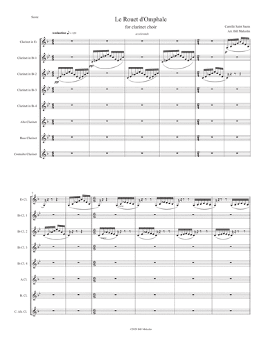Le Rouet d'Omphale for clarinet choir (arr. Bill Malcolm)